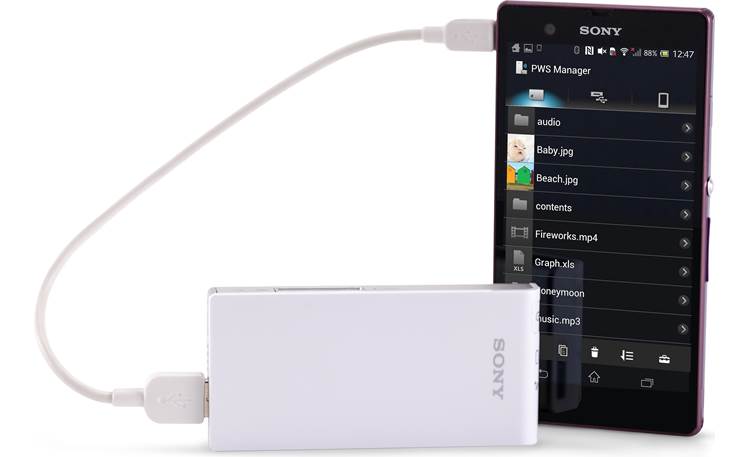 Sony WGC10/A Shown with smartphone (not included)