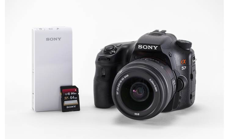 Sony WGC10/N Shown with DSLR and memory card (not included)