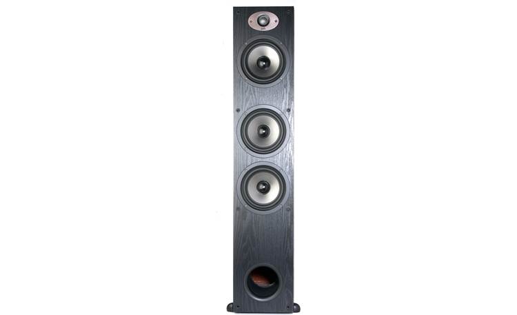 Polk Audio TSx440T Direct front view with grille removed (Black)