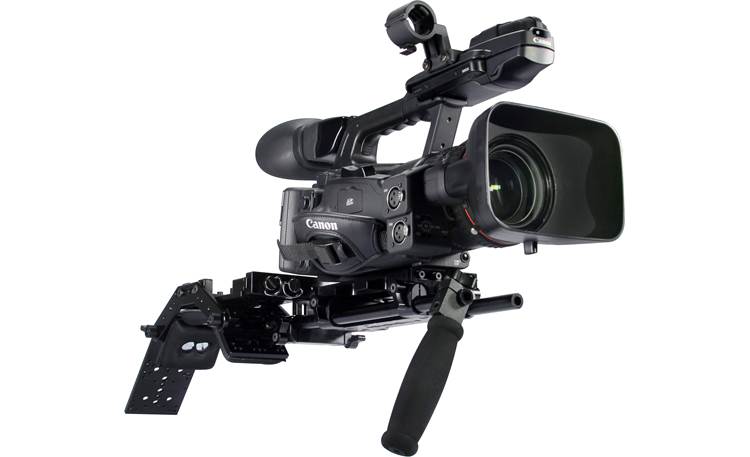 Canon EV2 Shown with compact electronic news gathering camcorder (not included)