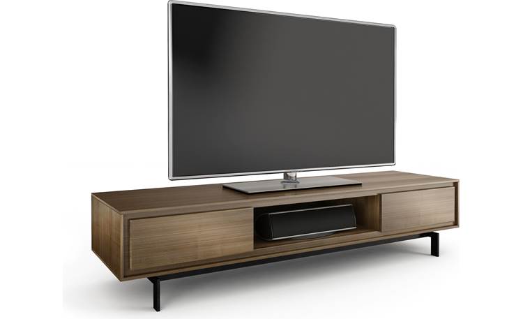 BDI Signal™ 8323 Walnut - left front view (TV and components not included)