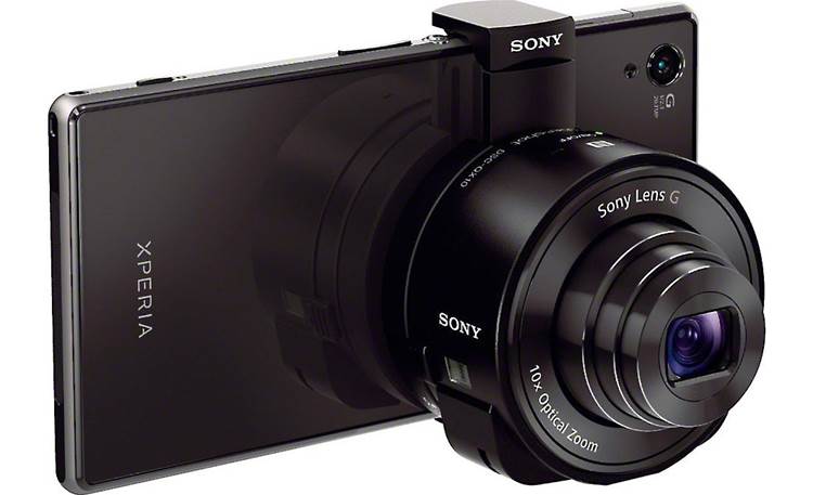 Sony Cyber-shot® DSC-QX10 Shown clipped to a smartphone (not included)