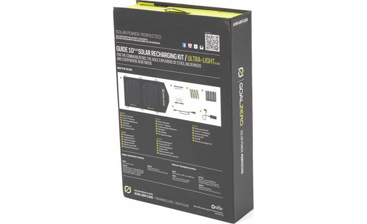 Goal Zero Guide 10 Plus Solar Recharging Kit Kit packaging - back