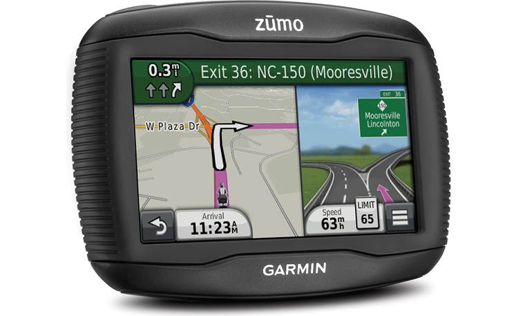 Garmin zūmo® 390LM Lane guidance with highway signs keeps you on track