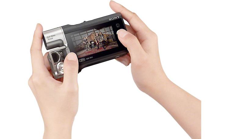 Sony HDR-MV1 Shown in hands for scale