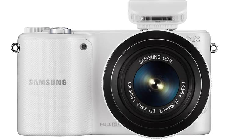 Samsung NX2000 Smart Camera Two Lens Kit Shown with included flash unit