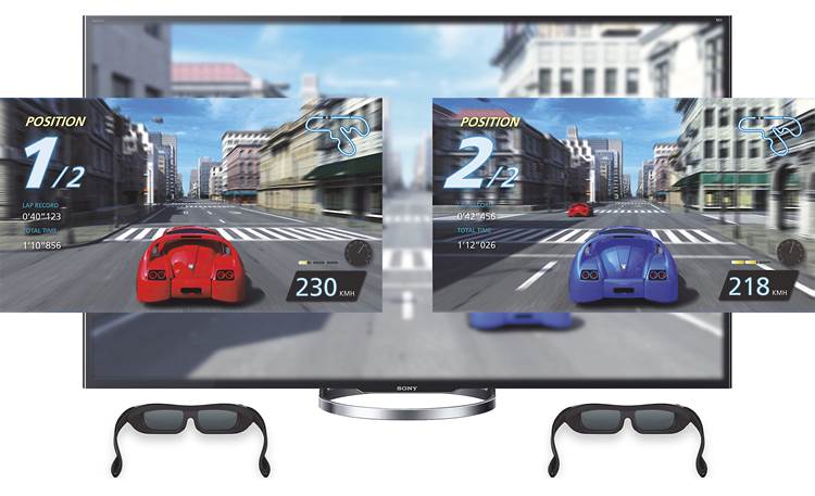Sony XBR-55X850A Dual-player gaming without a split screen