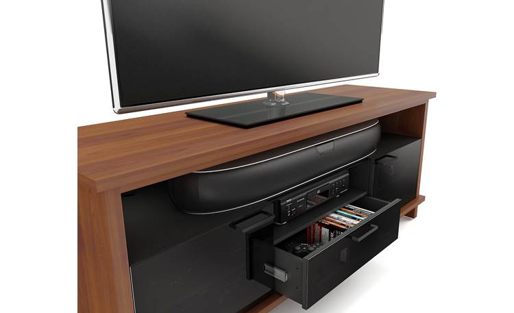 BDI Braden 8828 Cherry drawer detail (TV and components not included)