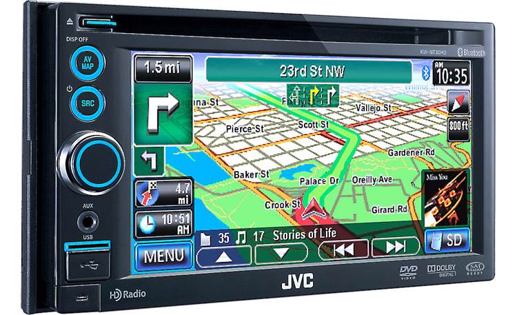 JVC KW-NT30HD (Refurbished) Lane guidance keeps you on the right path