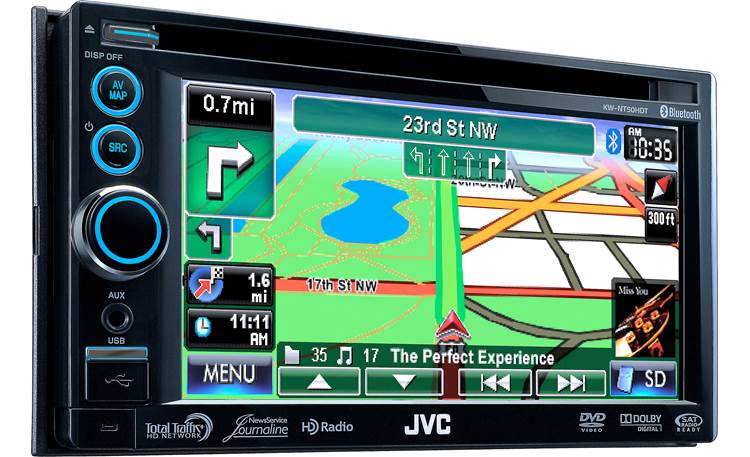 JVC KW-NT50HDT (Refurbished) Lane guidance keeps you on the right path