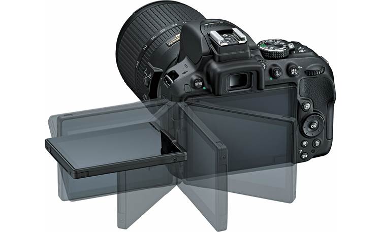 Nikon D5300 Kit The LCD screen rotates 180-degrees for easy self-portraits
