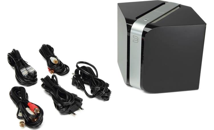 Bluesound Node In black, with included cables