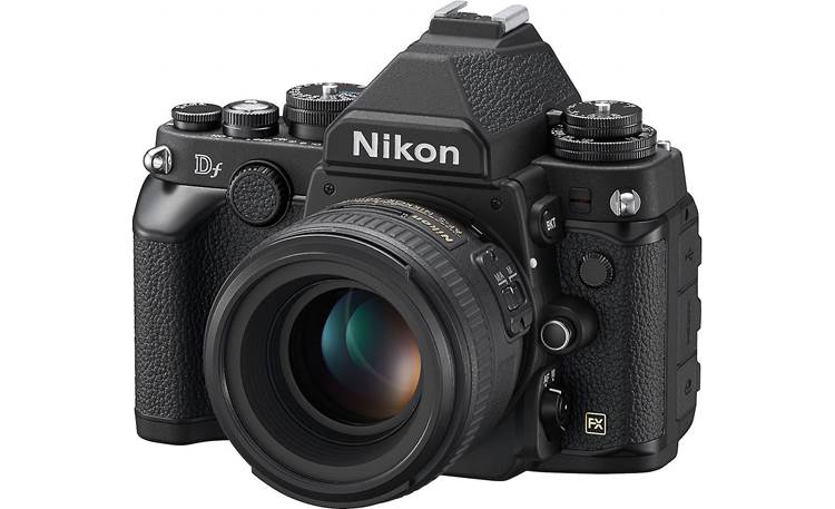 Nikon Df with 50mm f/1.8 lens 3/4 view from front right