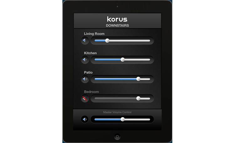 Korus V400 iPad control screenshot