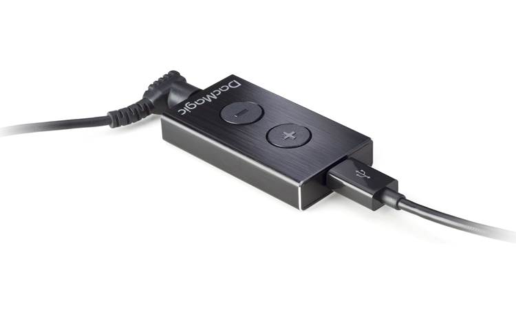 Cambridge Audio DAC Magic XS Shown with USB and headphone cables attached (headphones not included)