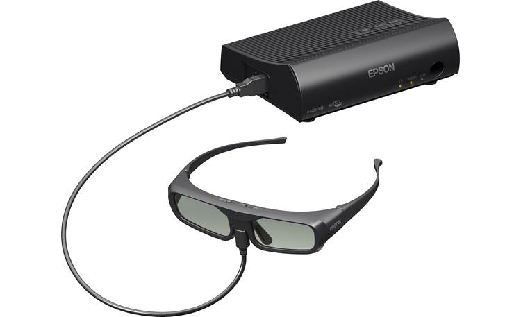 Epson PowerLite Home Cinema 5030UBe Charging the 3D glasses with the wireless transmitter