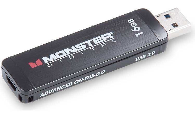 Monster Digital Advanced On-the-go Flash Drive Top, Type A USB connector extended