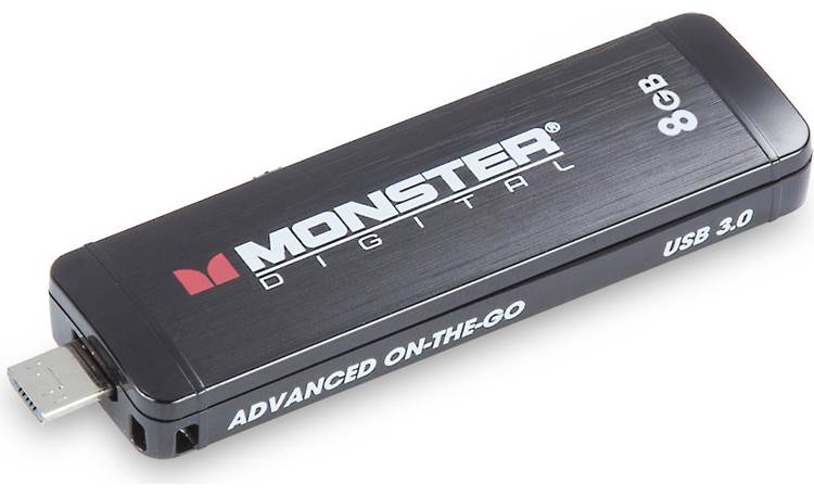Monster Digital Advanced On-the-go Flash Drive Top, Micro USB connector extended
