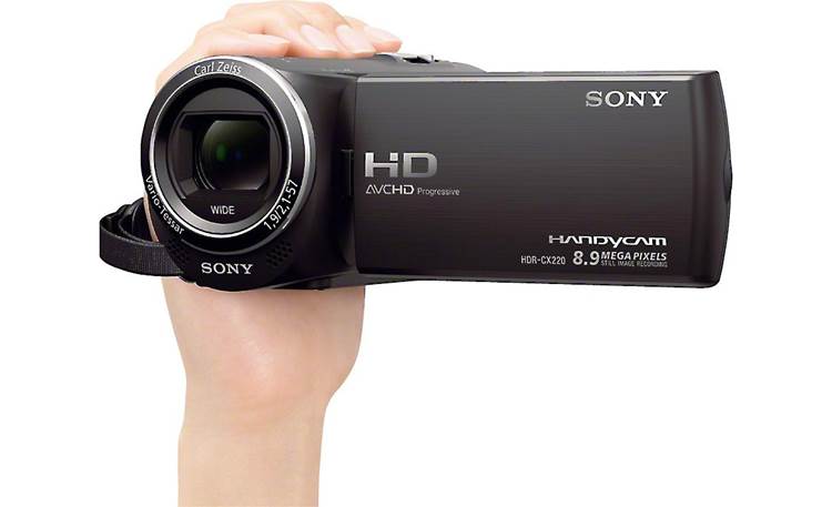Sony Handycam® HDR-CX220 Shown in hand for scale