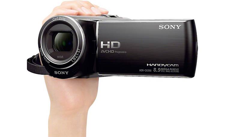 Sony HDR-CX290 Shown in hand for scale