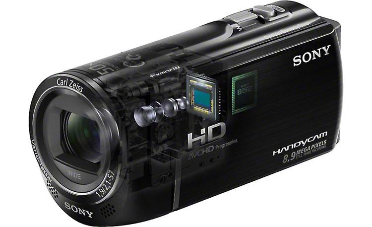 Sony HDR-CX290 Semi-transparent cutaway of light path