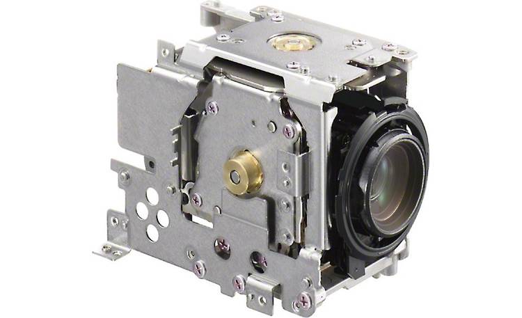 Sony HDR-CX430V Optical assembly shown to reveal Balanced Optical Steady Shot technology
