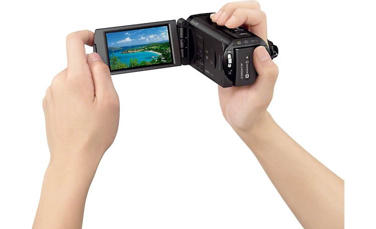 Sony HDR-TD30V Shown in hands for scale