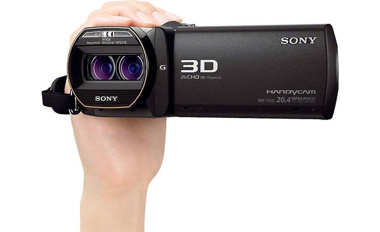 Sony HDR-TD30V Shown in hand for scale
