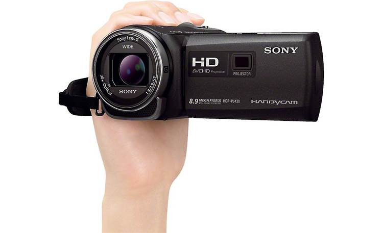 Sony HDR-PJ430V Shown in hand for scale
