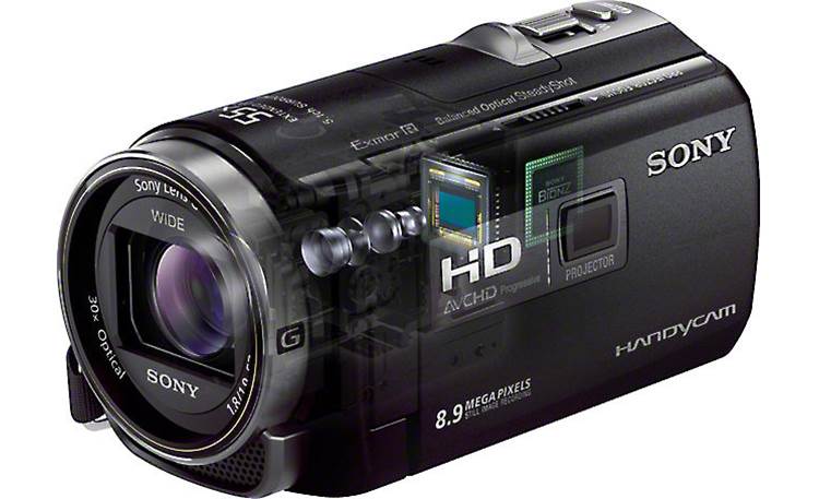 Sony HDR-PJ430V Semi-transparent cutaway of light path