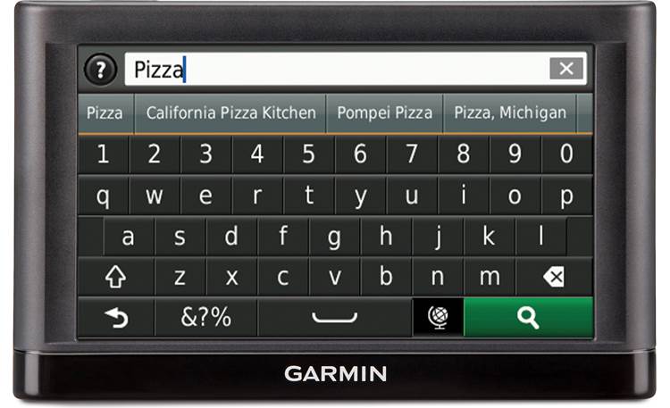 Garmin nüvi® 55 Garmin's advanced search screen lets you find destinations quickly.