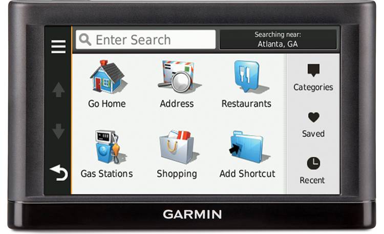 Garmin nüvi® 55LM You can personalize the search options on the nuvi's menu screen.