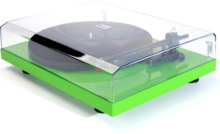Pro-Ject Debut Carbon Pictured with dust cover closed