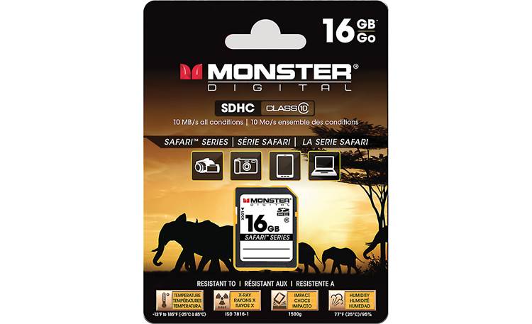 Monster Digital SDHC Memory Card Front (in packaging)