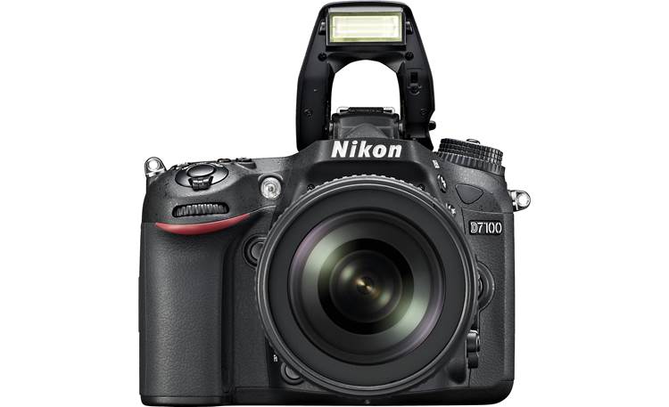 Nikon D7100 Kit Front with built-in flash deployed