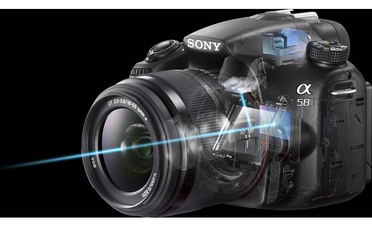 Sony SLT-A58K Kit Semi-transparent cutaway of light path