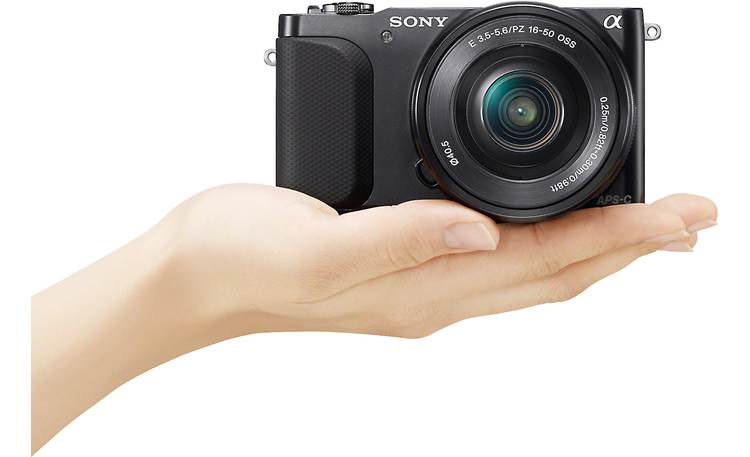 Sony Alpha NEX-3N Shown in hand for scale