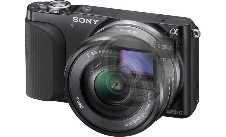 Sony Alpha NEX-3N Translucent view of camera sensor and processor