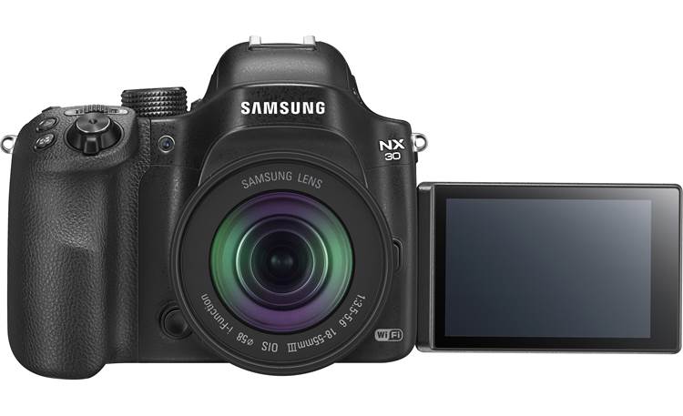 Samsung NX30 Zoom Kit Viewscreen rotates out from the camera body