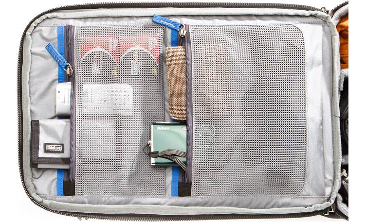 Think Tank Photo Airport Essentials Expanding mesh pockets provide additional storage