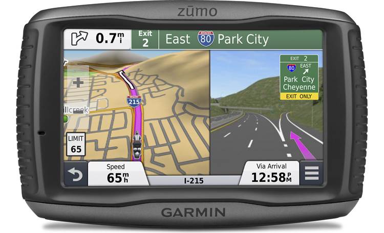 Garmin zūmo® 590LM Lane guidance and junction view