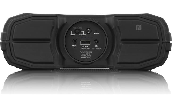 Braven BRV-X Back, water-resistant cap removed to show inputs