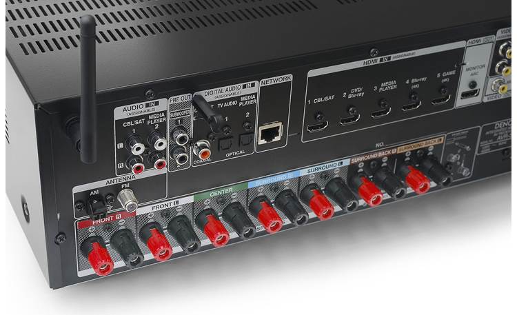 Denon AVR-S700W Binding post speaker terminals