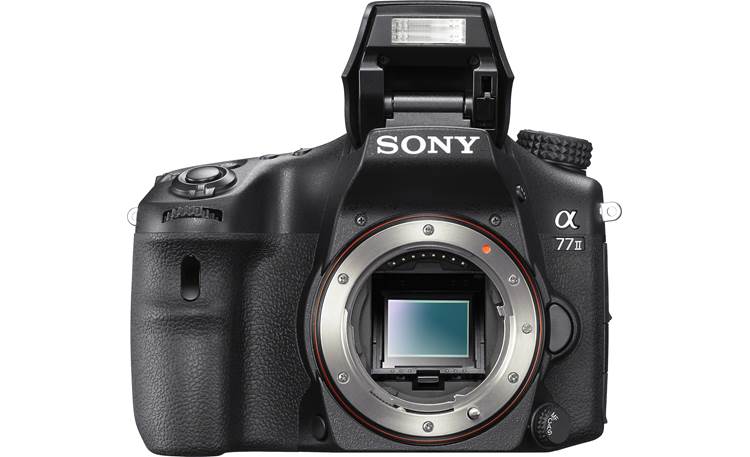 Sony a77 II (no lens included) Shown with built-in flash deployed