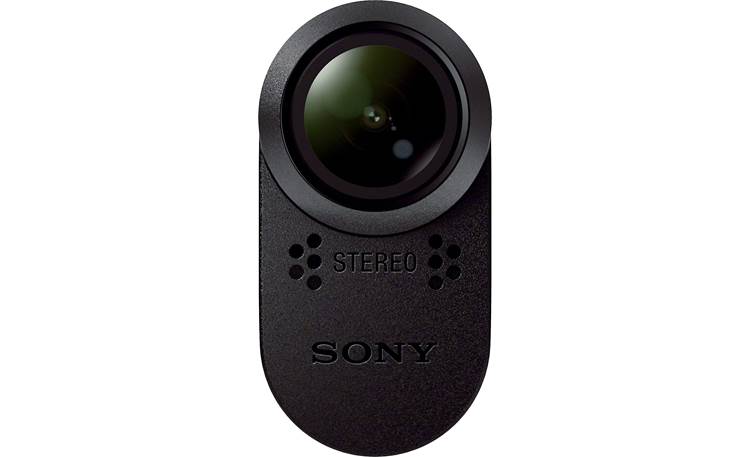 Sony HDR-AS30VR Live View Remote Front, showing built-in stereo microphone