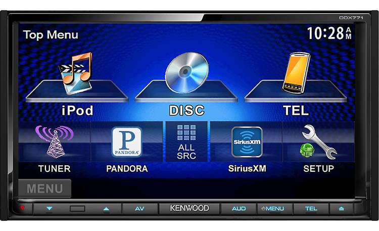 Kenwood DDX771 A big touchscreen gives you control over your music and movies