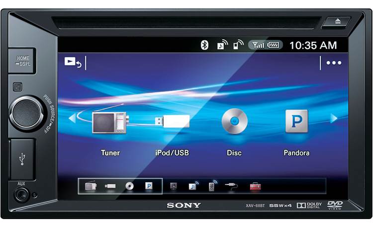 Sony XAV-68BT Enjoy DVDs, Bluetooth®, and iPod® control on a big screen