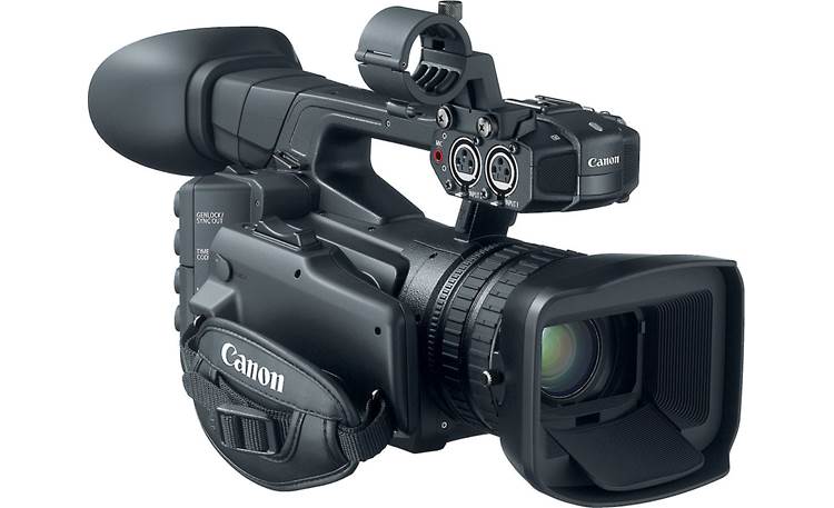 Canon XF-205 Front view, showing XLR audio connectors