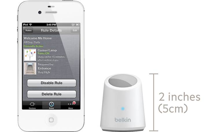 Belkin Wemo® Switch + Motion Kit The Wemo app offers intelligent control over the wireless sensor