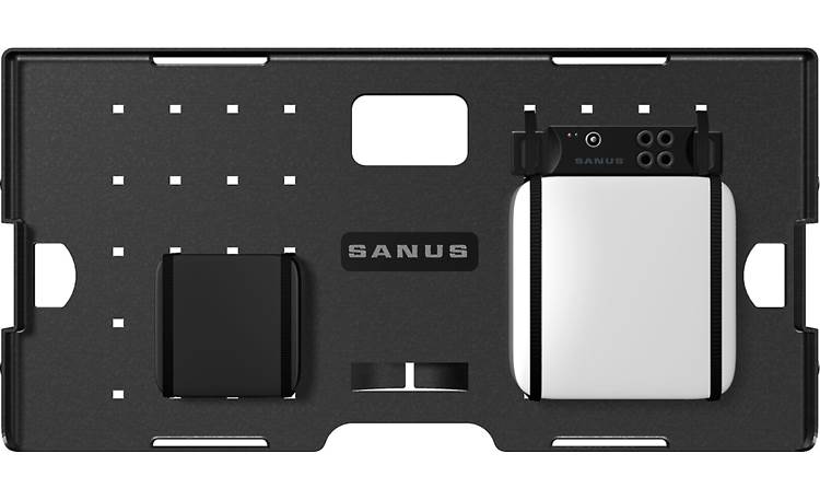 Sanus SA809 Mount components to panel (A/V gear not included), before securing them inside housing